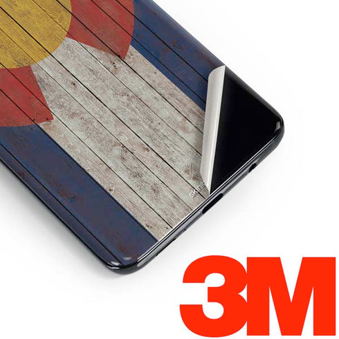 Colorado Flag Dark Wood Galaxy S10 Skin