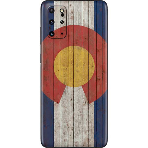 Colorado Flag Dark Wood Galaxy S20 Plus Skin