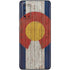 Colorado Flag Dark Wood Galaxy S20 Skin