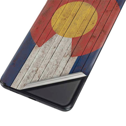 Colorado Flag Dark Wood Galaxy S21 Ultra 5G Skin