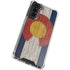 Colorado Flag Dark Wood Galaxy S22 Clear Case