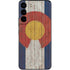 Colorado Flag Dark Wood Galaxy S22 Skin