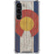 Colorado Flag Dark Wood Galaxy S23 Clear Case