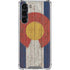Colorado Flag Dark Wood Galaxy S23 Plus Clear Case