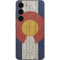 Colorado Flag Dark Wood Galaxy S23 Skin