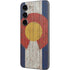 Colorado Flag Dark Wood Galaxy S23 Skin