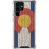 Colorado Flag Dark Wood Galaxy S24 Ultra Clear Case
