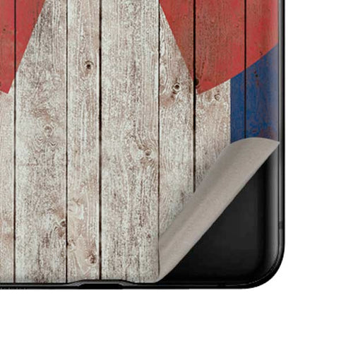 Colorado Flag Dark Wood Galaxy Z Flip Skin