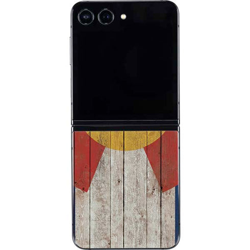 Colorado Flag Dark Wood Galaxy Z Flip5 5G Skin