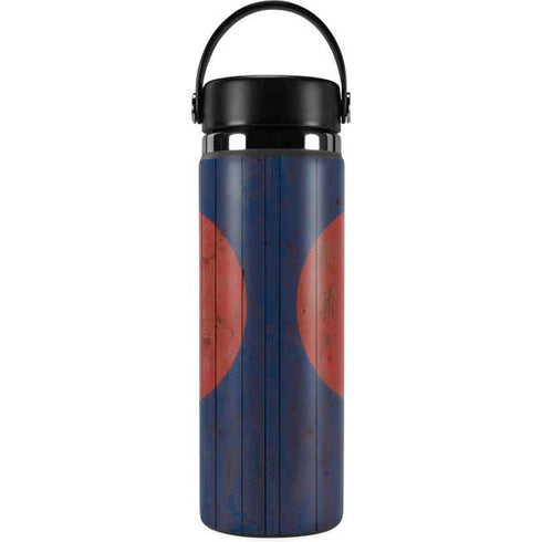 Colorado Flag Dark Wood Hydro Flask 20oz Wide Mouth Skin