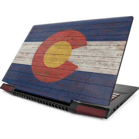 Colorado Flag Dark Wood Lenovo IdeaPad Skin