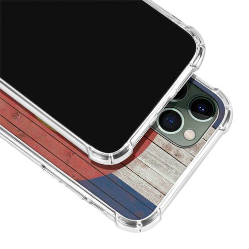 Colorado Flag Dark Wood iPhone 11 Pro Max Clear Case