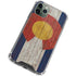 Colorado Flag Dark Wood iPhone 11 Pro Max Clear Case
