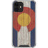 Colorado Flag Dark Wood iPhone 12 Clear Case