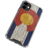 Colorado Flag Dark Wood iPhone 12 Clear Case