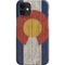 Colorado Flag Dark Wood iPhone 12 Mini Lite Case