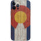 Colorado Flag Dark Wood iPhone 12 Pro Skin