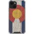 Colorado Flag Dark Wood iPhone 13 Clear Case