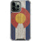 Colorado Flag Dark Wood iPhone 15 Pro Max Clear Case