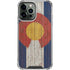 Colorado Flag Dark Wood iPhone 14 Pro Max Clear Case