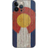 Colorado Flag Dark Wood iPhone 14 Pro Max Skin