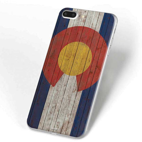 Colorado Flag Dark Wood iPhone 7 Plus Skin