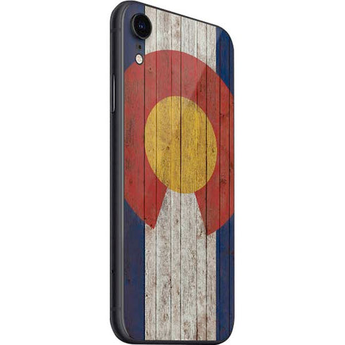 Colorado Flag Dark Wood iPhone SE (2nd & 3rd Gen) Skin