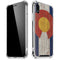 Colorado Flag Dark Wood iPhone XR Clear Case