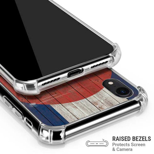 Colorado Flag Dark Wood iPhone XR Clear Case
