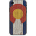 Colorado Flag Dark Wood iPhone XR Skin