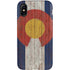 Colorado Flag Dark Wood iPhone XS Pro Case
