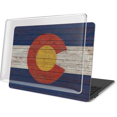 Colorado Flag Dark Wood MacBook Pro 16in (2019-20) Case plus Skin
