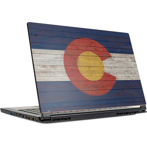 Colorado Flag Dark Wood MSI GS65 Stealth Laptop Skin