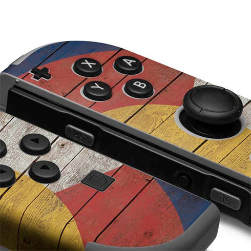 Colorado Flag Dark Wood Nintendo Joy-Con (L/R) Controller Skin