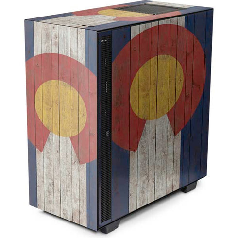 Colorado Flag Dark Wood NZXT H510 Compact ATX Mid-Tower Case Skin