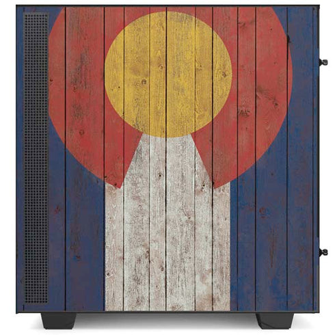 Colorado Flag Dark Wood NZXT H510 Compact ATX Mid-Tower Case Skin