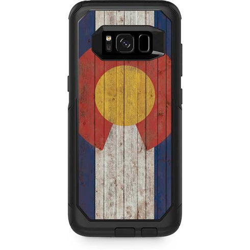 Colorado Flag Dark Wood Otterbox Commuter Galaxy Skin