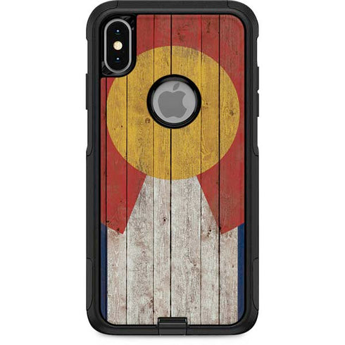 Colorado Flag Dark Wood Otterbox Commuter iPhone Skin