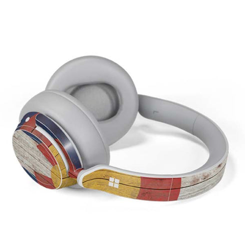 Colorado Flag Dark Wood Surface Headphones Skin