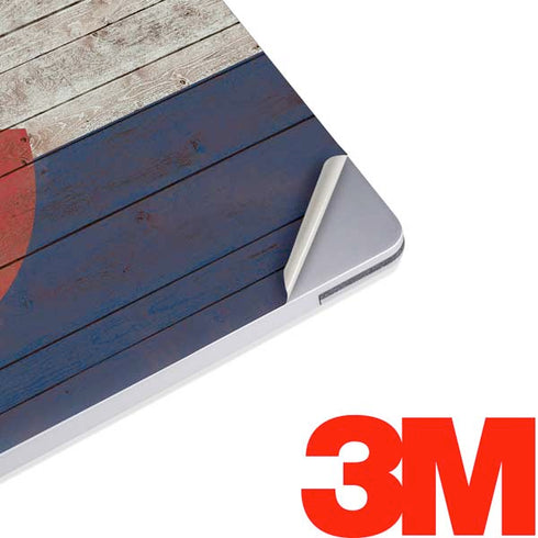 Colorado Flag Dark Wood Surface Laptop 2 Skin