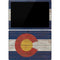 Colorado Flag Dark Wood Surface Pro 7 Skin