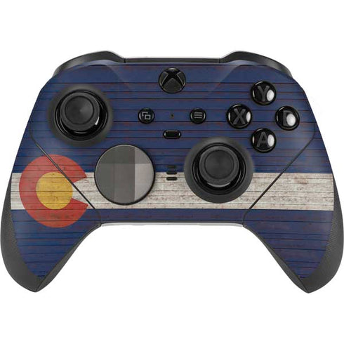 Colorado Flag Dark Wood Xbox Elite Wireless Controller Series 2 Skin