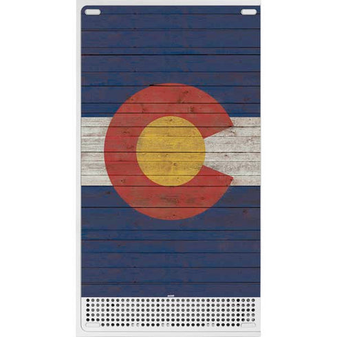 Colorado Flag Dark Wood Xbox Series S Bundle Skin