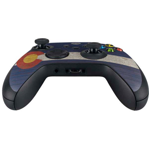 Colorado Flag Dark Wood Xbox Series X Controller Skin