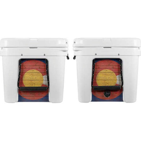 Colorado Flag Dark Wood YETI Tundra 65 Hard Cooler Skin