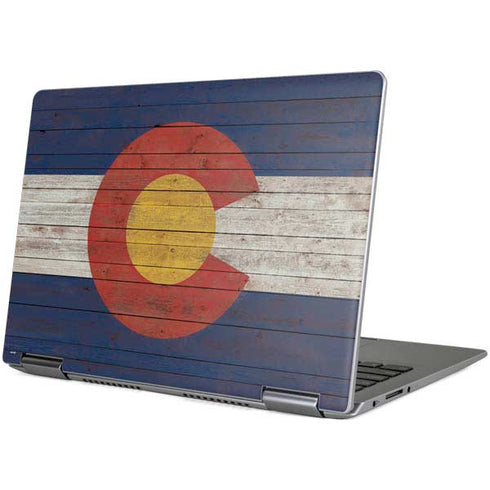 Colorado Flag Dark Wood Yoga 710 14in Skin