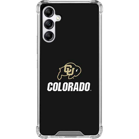 University of Colorado CU Logo on Black Galaxy A15 5G Clear Case