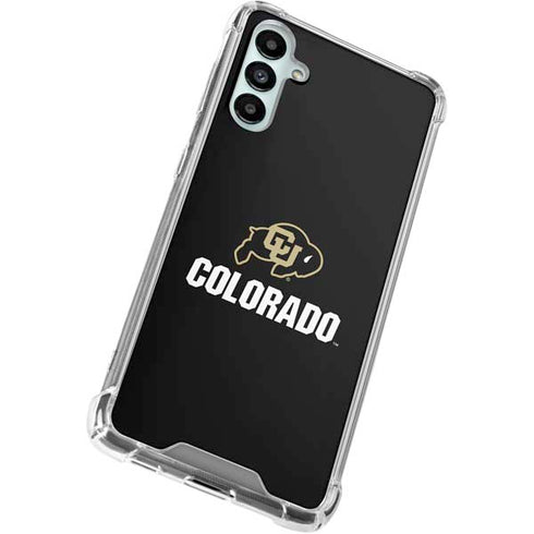 University of Colorado CU Logo on Black Galaxy A15 5G Clear Case