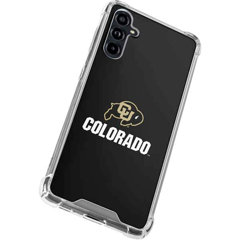 University of Colorado CU Logo on Black Galaxy A54 5G Clear Case