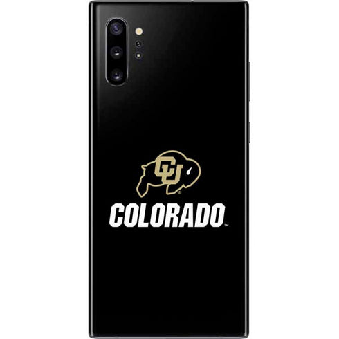 University of Colorado CU Logo on Black Galaxy Note 10 Plus Skin